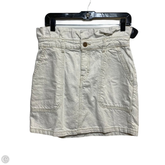 Skirt Mini & Short By Free People In Cream Denim, Size: M