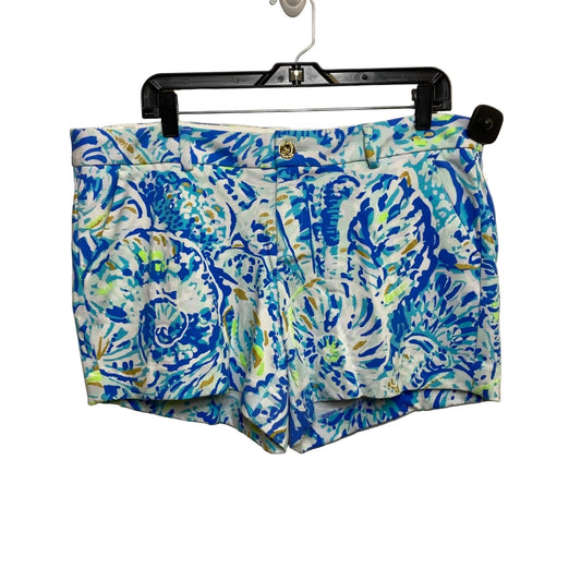 Shorts Designer By Lilly Pulitzer In Blue & White, Size: 14