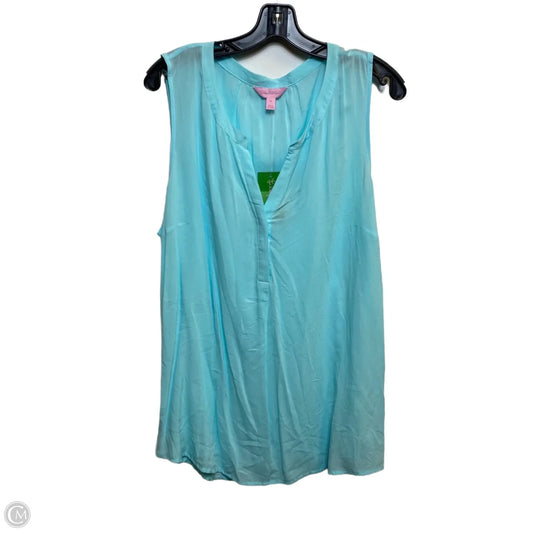 Top Sleeveless Designer By Lilly Pulitzer In Blue, Size: Xl