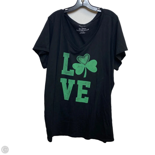 Top Short Sleeve Basic By Torrid In Black, Size: 4x