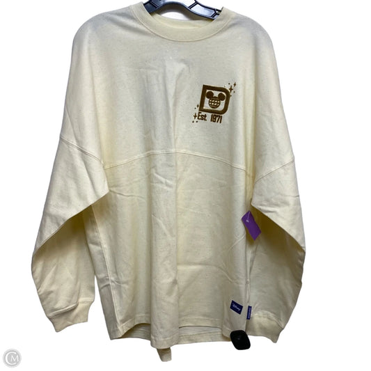 Top Long Sleeve By Disney In Cream, Size: M