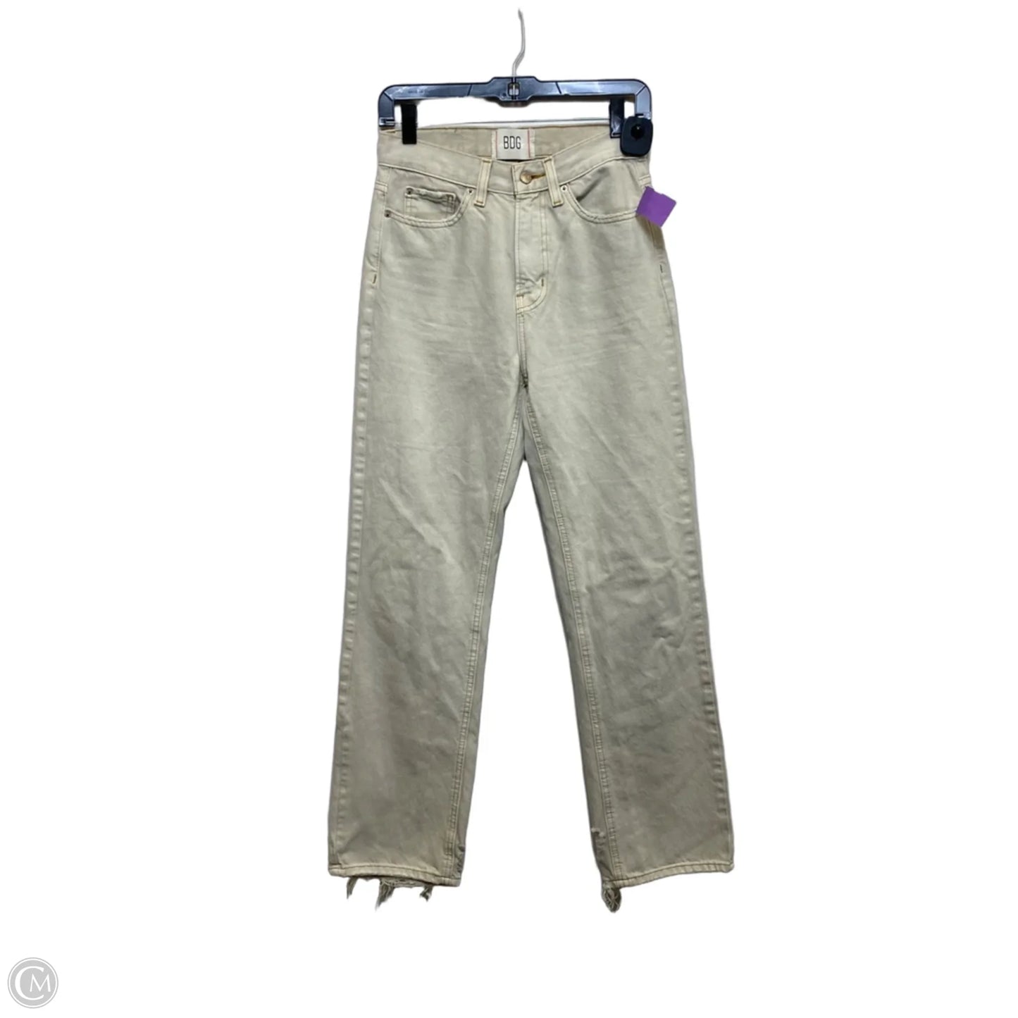 Jeans Straight By Bdg In Cream Denim, Size: 2
