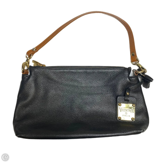 Handbag Leather By Valentina, Size: Small
