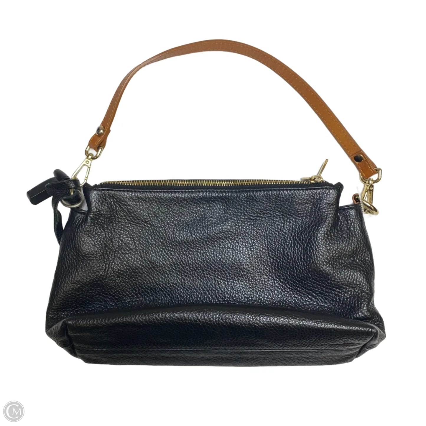 Handbag Leather By Valentina, Size: Small