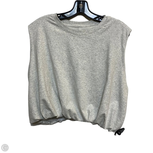 Top Sleeveless By Darong In Grey, Size: L