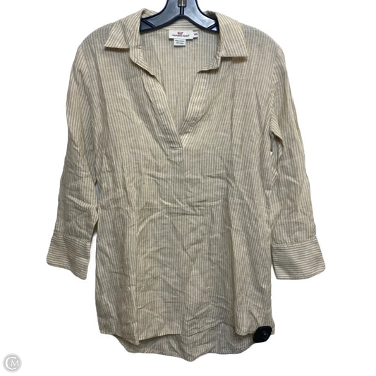 Top Long Sleeve Designer By Vineyard Vines In Tan, Size: Xxs