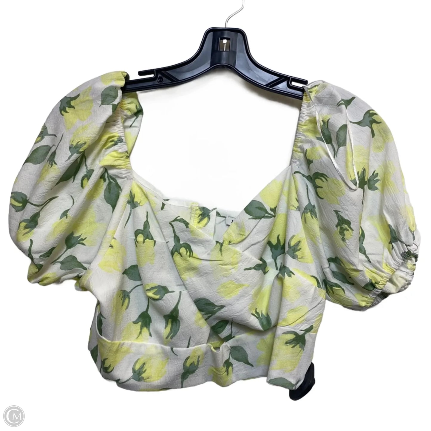 Top Short Sleeve By Hyfve In Green & Yellow, Size: M