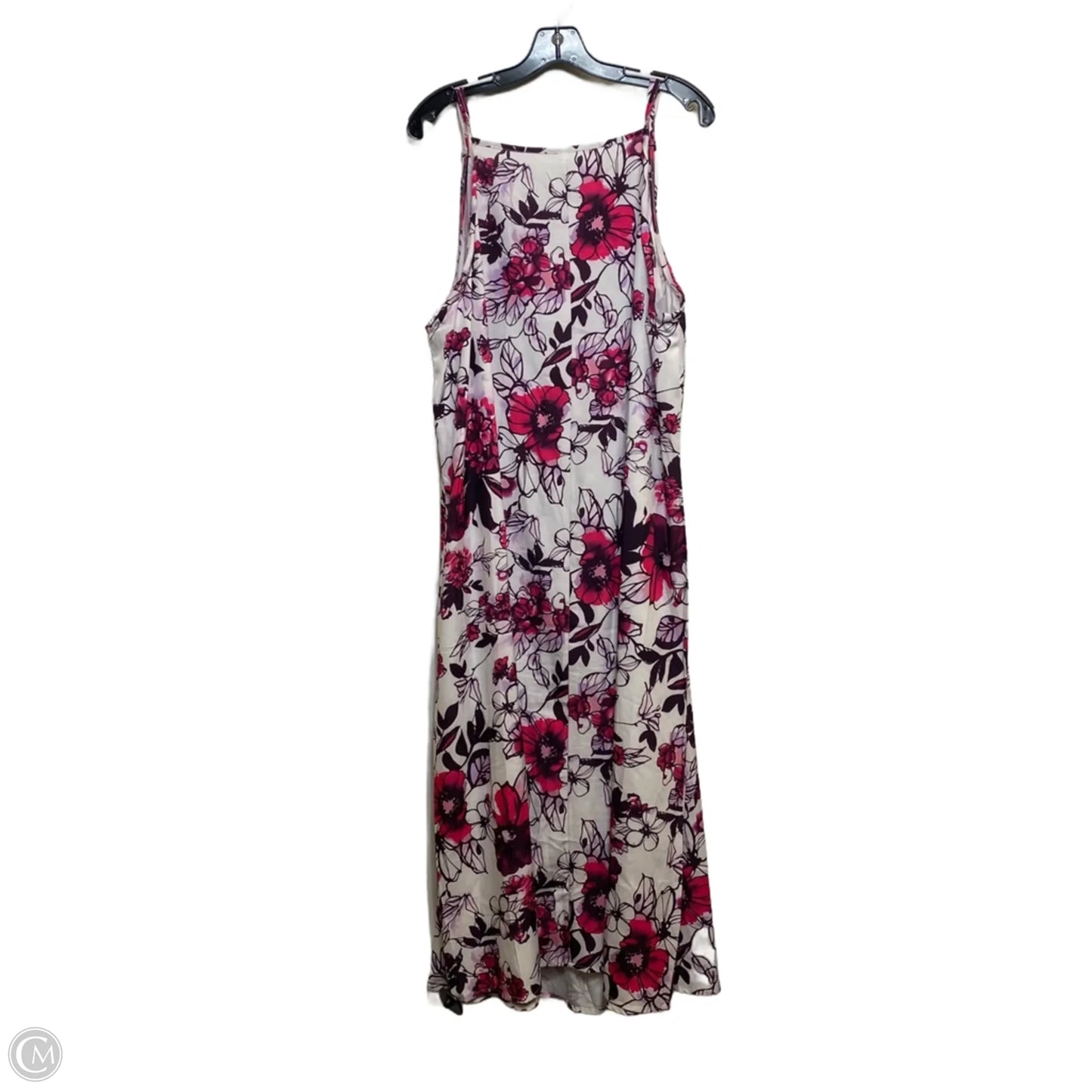 Dress Casual Maxi By Cmf In Pink & White, Size: 5x