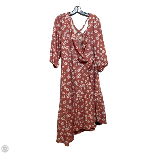 Dress Casual Midi By Cato In Pink, Size: 1x