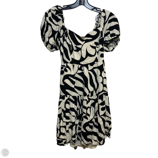 Dress Casual Short By Japna In Black & Cream, Size: M