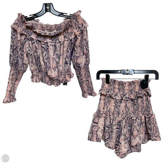 Skirt Set 2pc By Elliatt In Pink, Size: Xs
