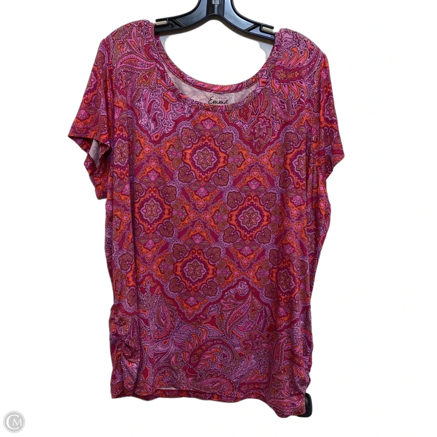 Top Short Sleeve By Simply Emma In Pink, Size: 3x