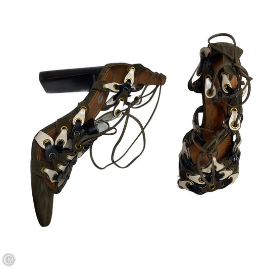 Sandals Designer By Coach In Brown & Green, Size: 9.5