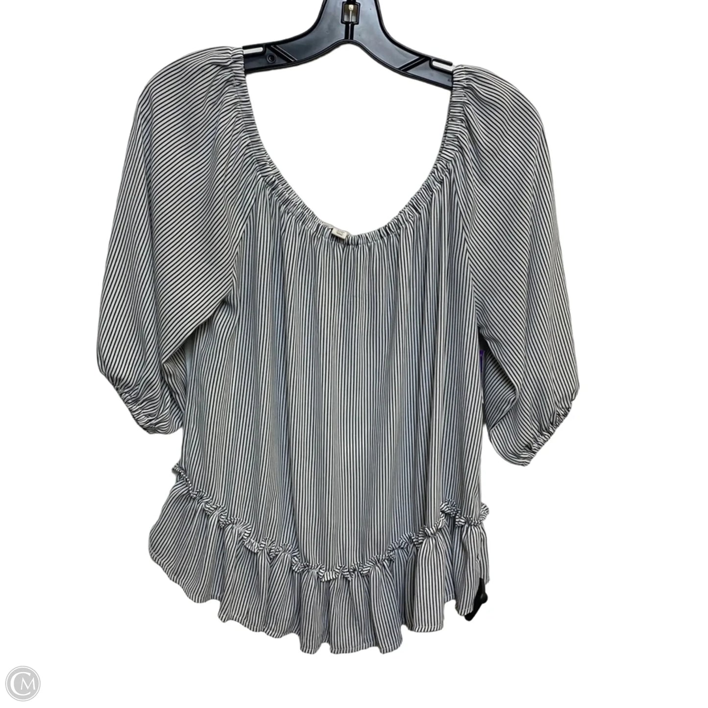 Top Short Sleeve By Lila Rose In Black & White, Size: M