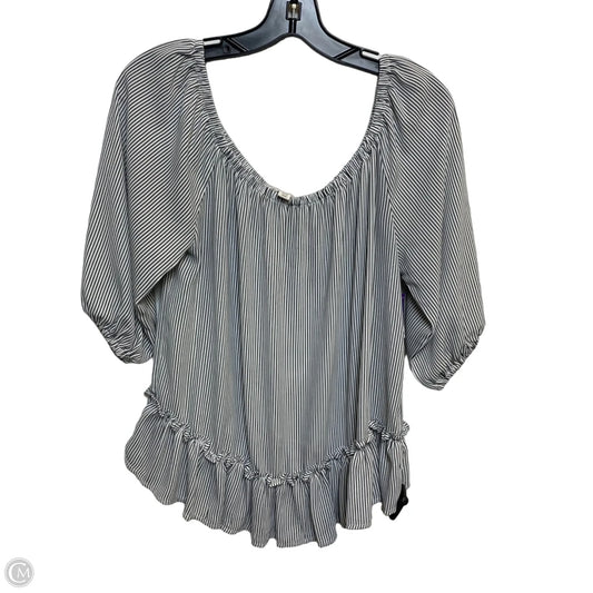 Top Short Sleeve By Lila Rose In Black & White, Size: M