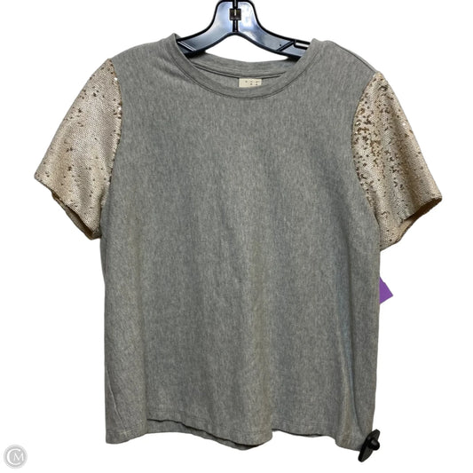 Top Short Sleeve By A New Day In Grey, Size: M