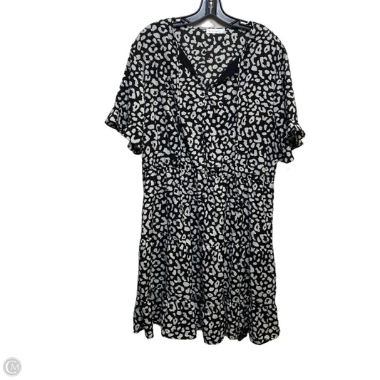 Dress Casual Short By Kirundo In Black & White, Size: Xl