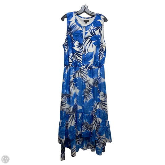 Dress Casual Maxi By Lane Bryant In Blue & White, Size: 3x