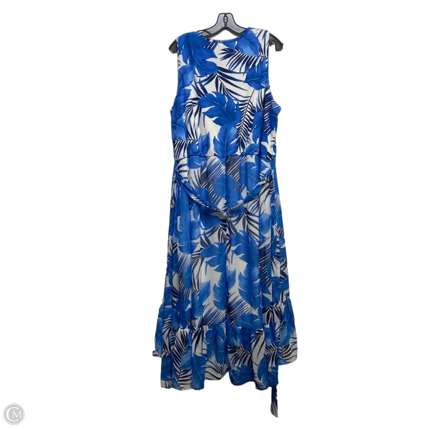 Dress Casual Maxi By Lane Bryant In Blue & White, Size: 3x