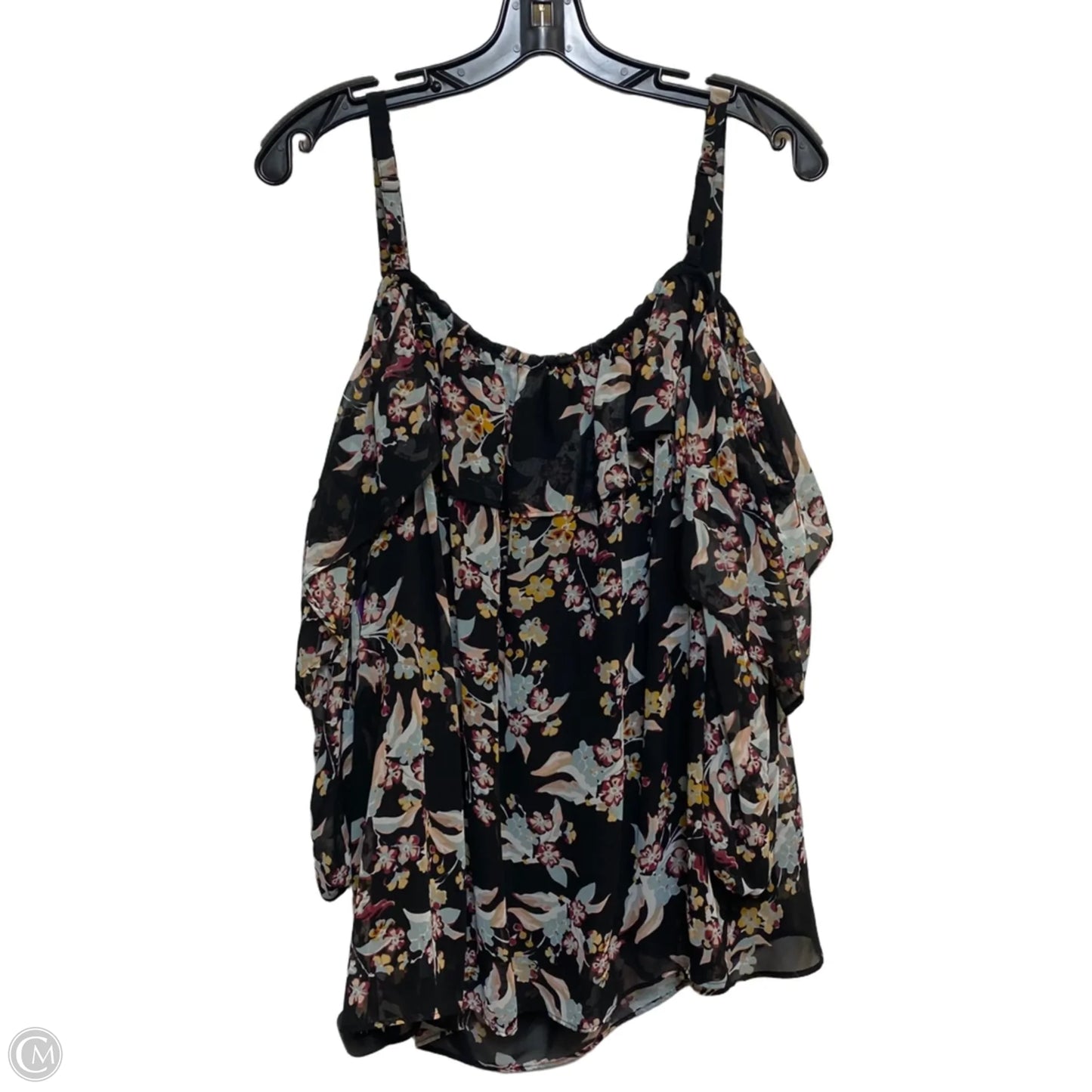 Top Short Sleeve By Boutique + In Black, Size: 1x