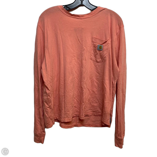 Top Long Sleeve By Carhartt In Coral, Size: Xl