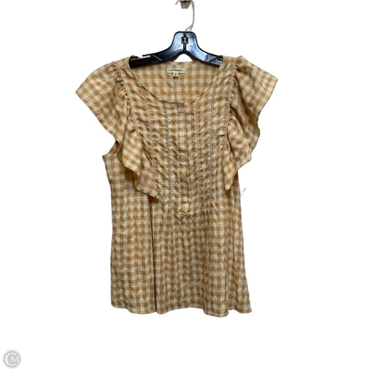 Top Sleeveless By Max Studio In Brown, Size: L