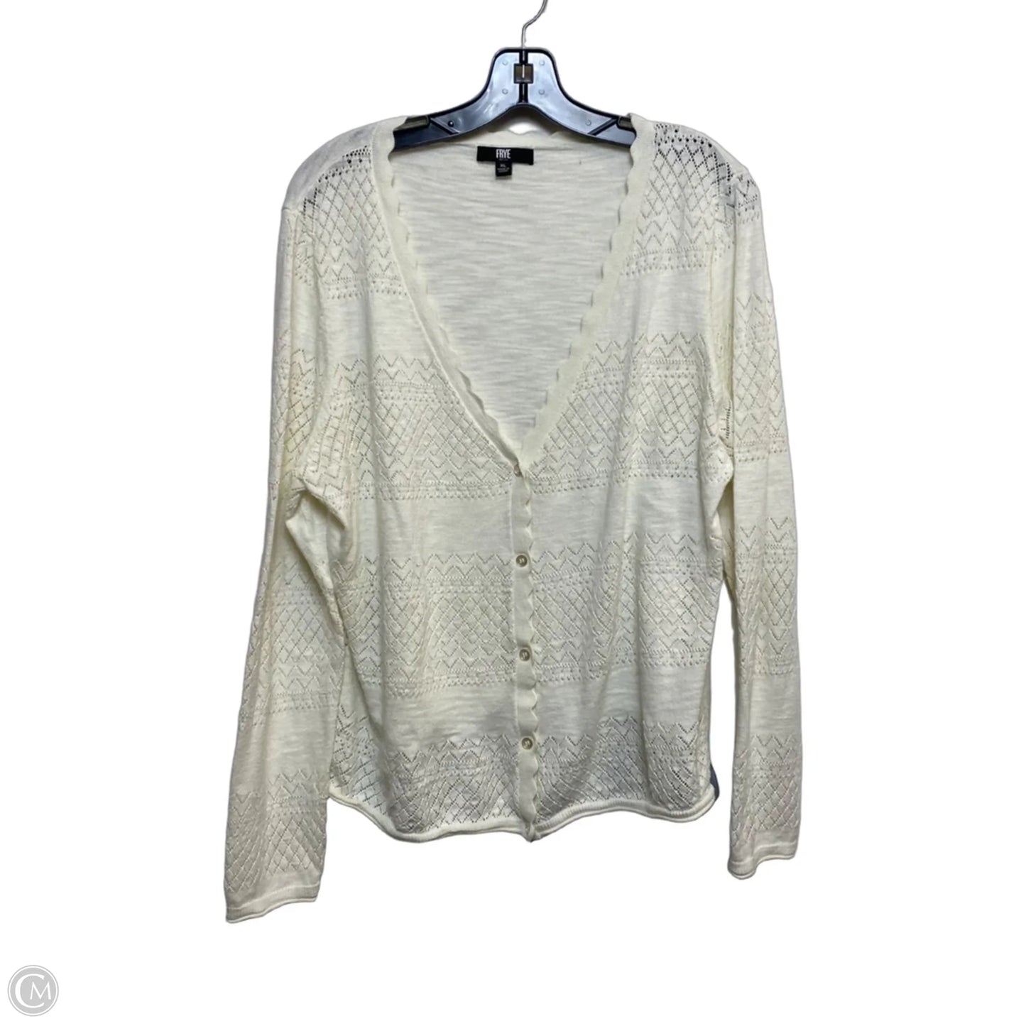 Cardigan Designer By Frye In Cream, Size: Xl
