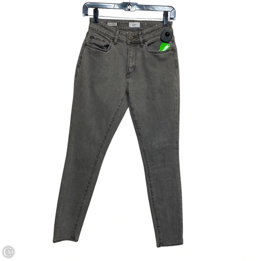 Jeans Skinny By Loft In Grey Denim, Size: 0