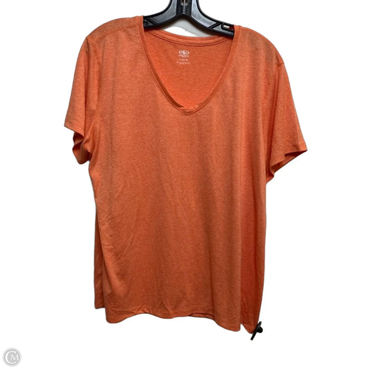 Athletic Top Short Sleeve By Athletic Works In Orange, Size: Xl