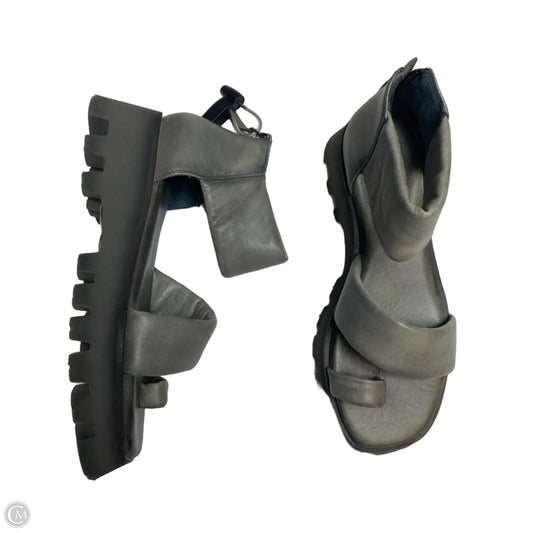 Sandals Heels Platform By Free People In Grey, Size: 5.5