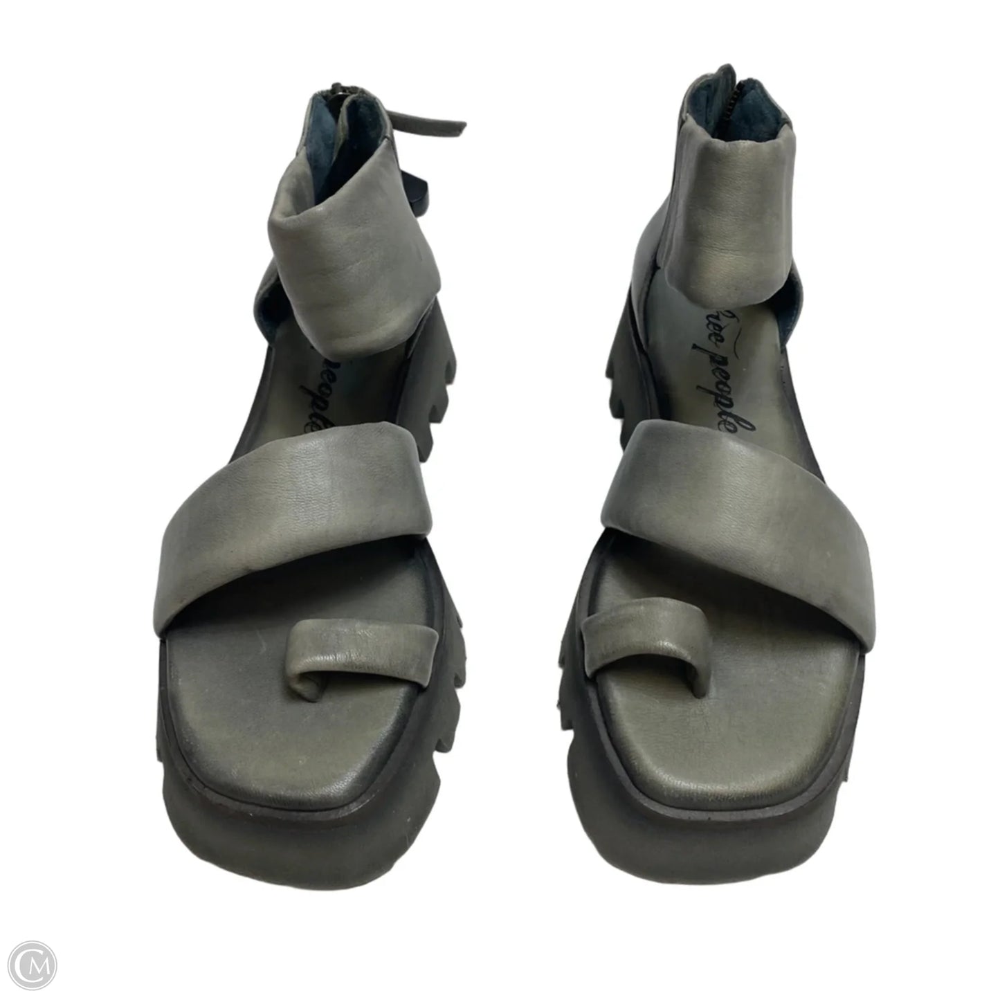 Sandals Heels Platform By Free People In Grey, Size: 5.5