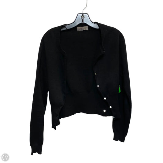 Sweater Cardigan By Allen Allen In Black, Size: S