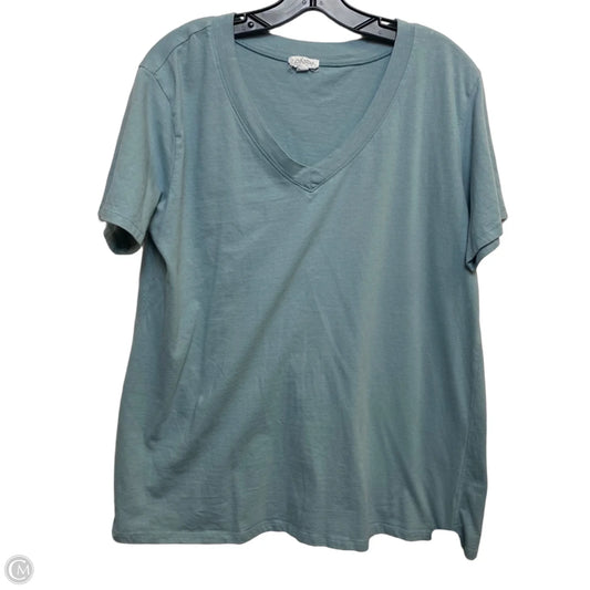 Top Short Sleeve Basic By Loanna In Teal, Size: 2x