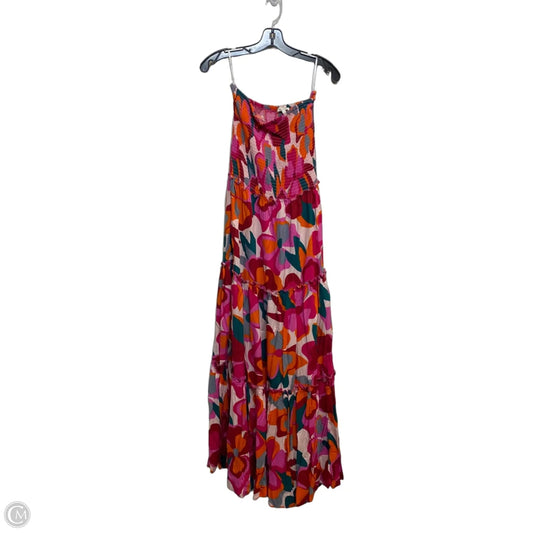 Dress Casual Maxi By Abel The Label In Green & Pink, Size: L