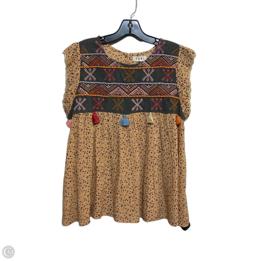 Top Sleeveless By Thml In Grey & Tan, Size: L