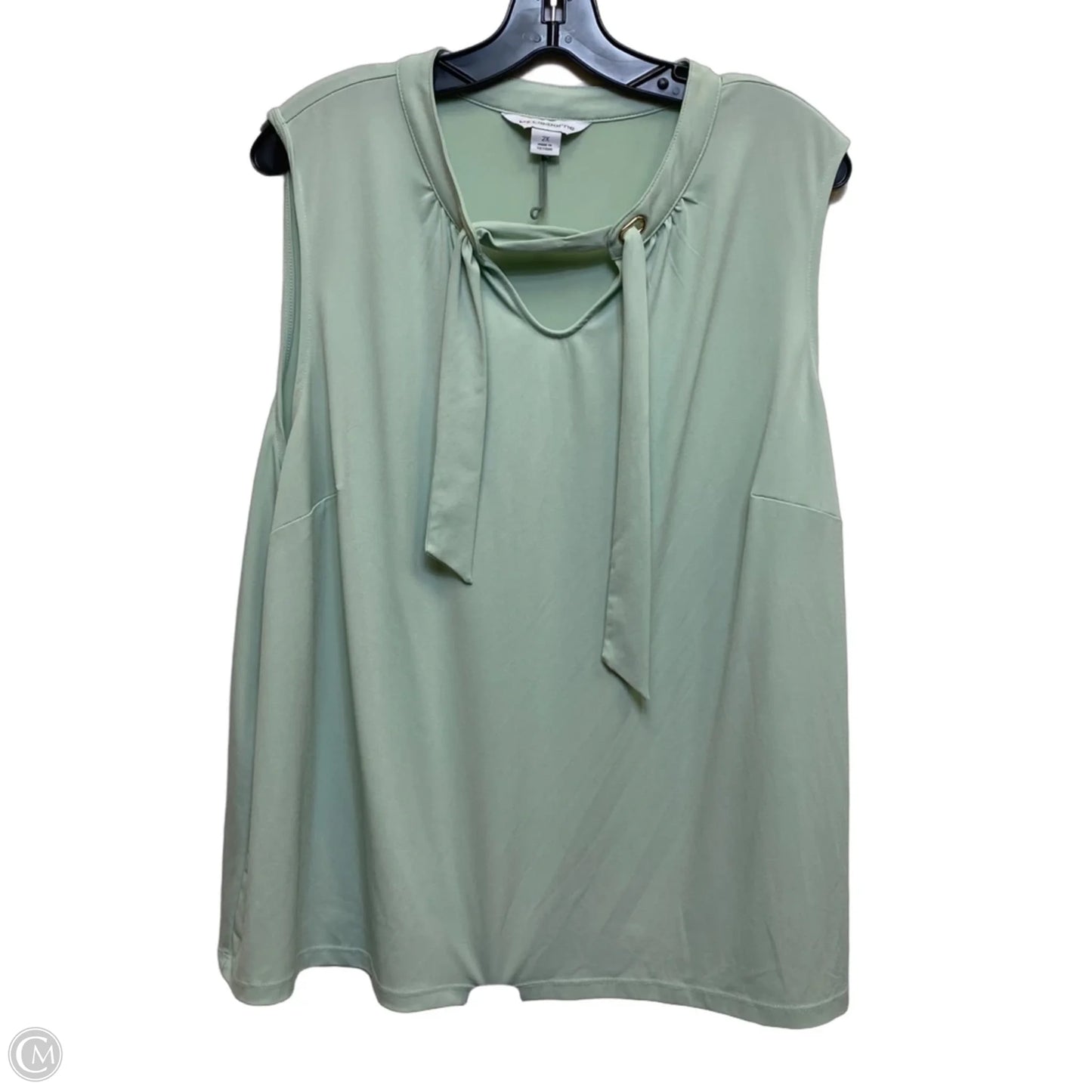 Top Sleeveless By Liz Claiborne In Green, Size: 2x