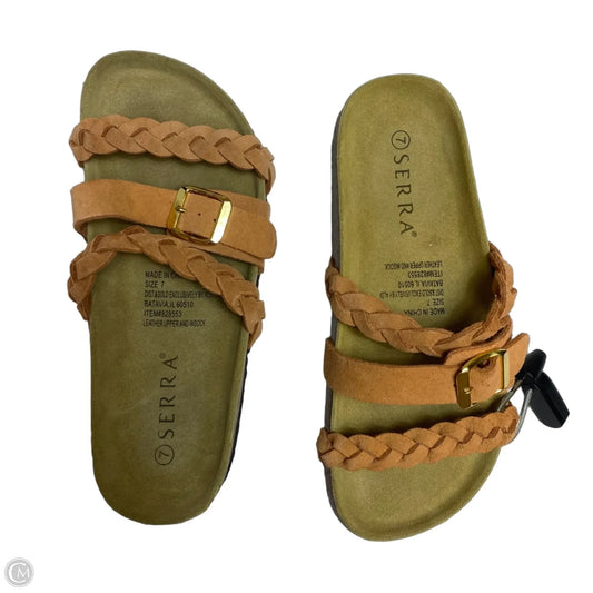 Sandals Flats By Serra In Orange, Size: 7