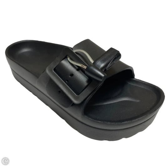 Sandals Flats By Clothes Mentor In Black, Size: 8