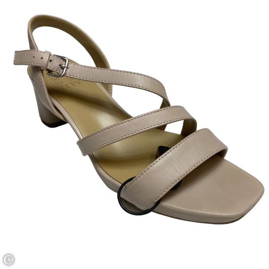 Sandals Heels Block By Naturalizer In Tan, Size: 8