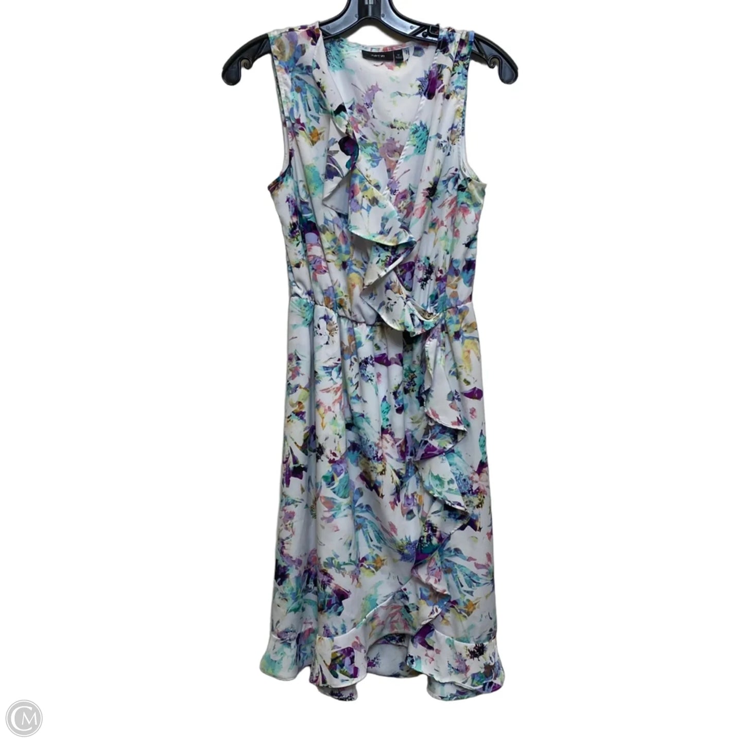 Dress Casual Midi By Apt 9 In Blue & Purple, Size: M