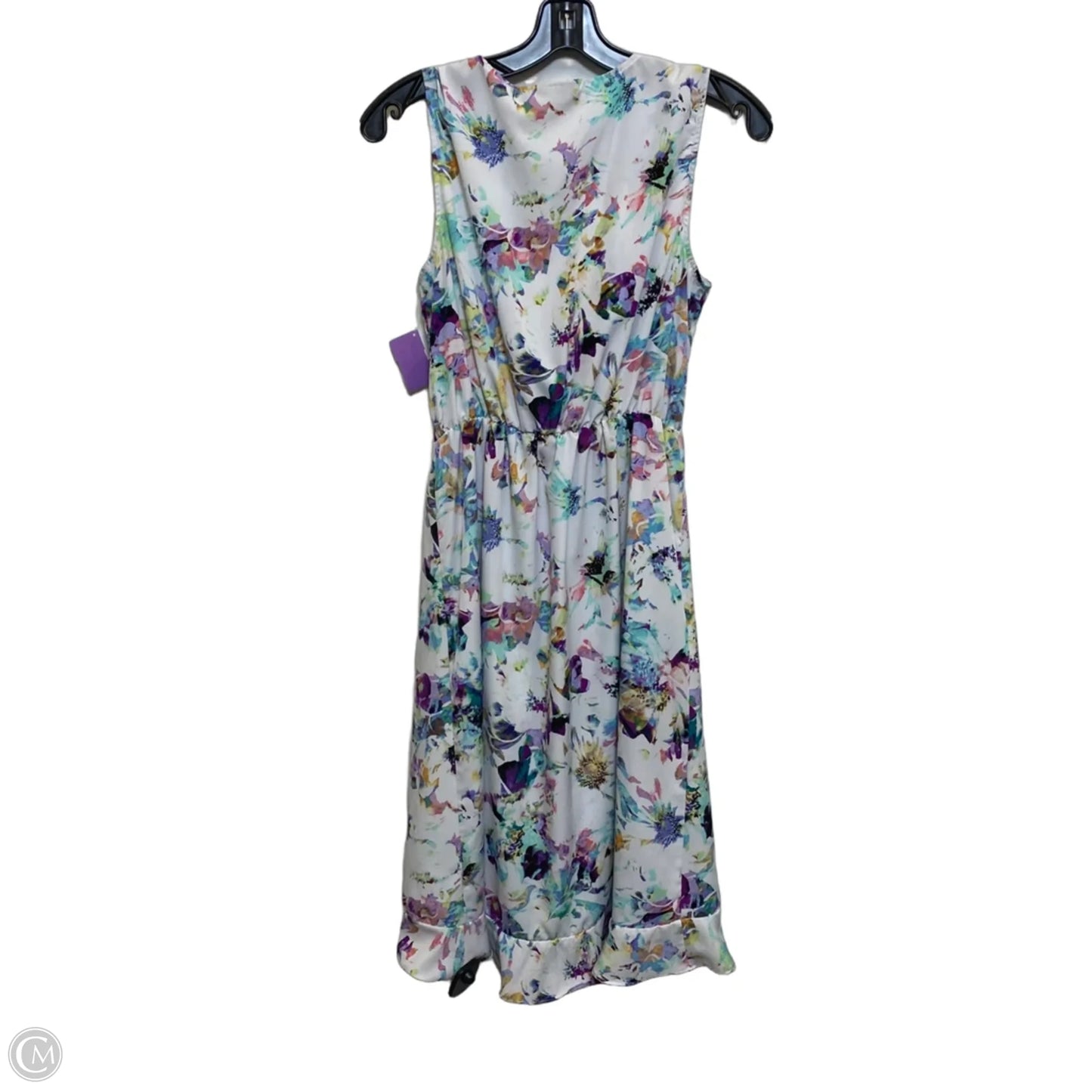 Dress Casual Midi By Apt 9 In Blue & Purple, Size: M
