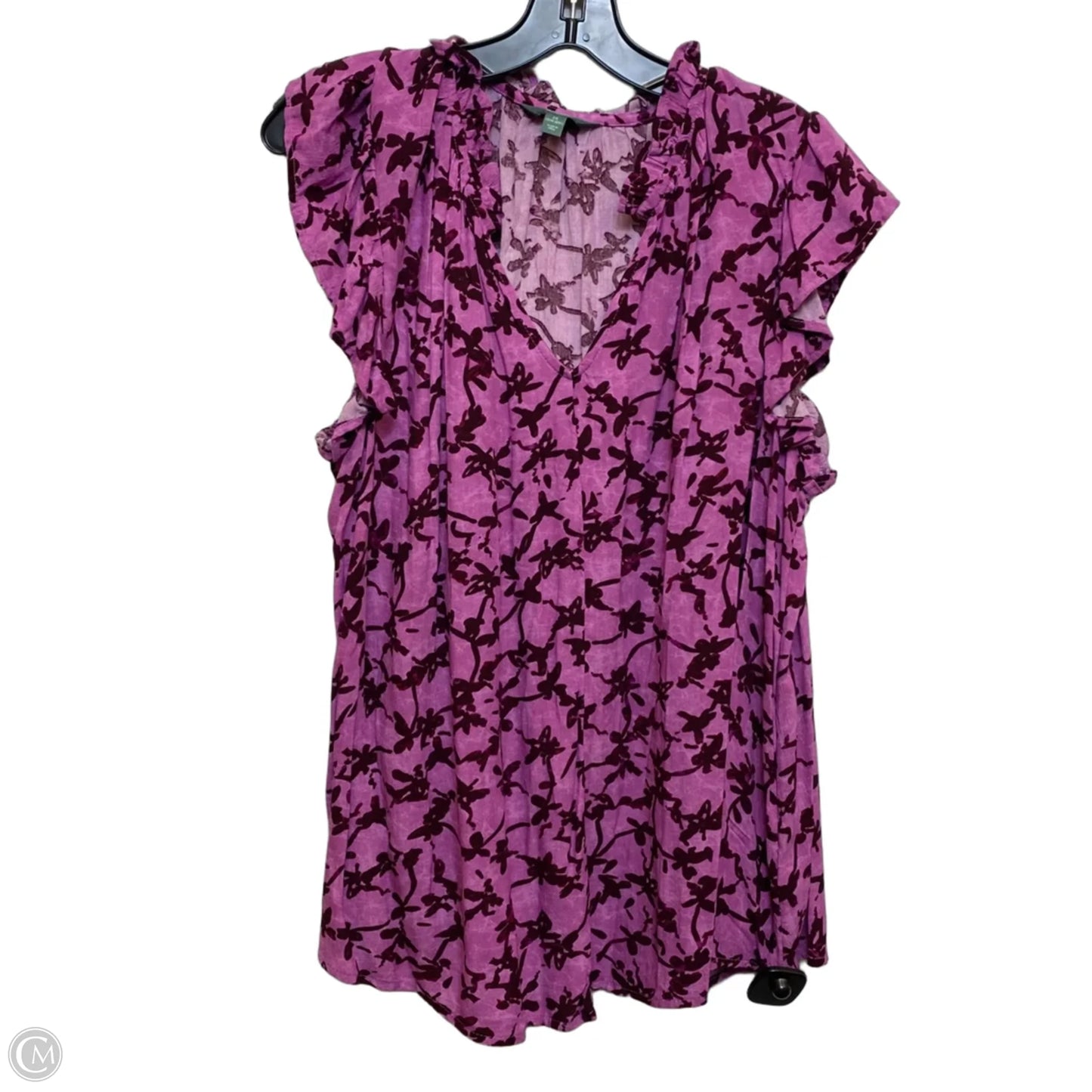 Top Sleeveless By Terra & Sky In Purple, Size: 2x