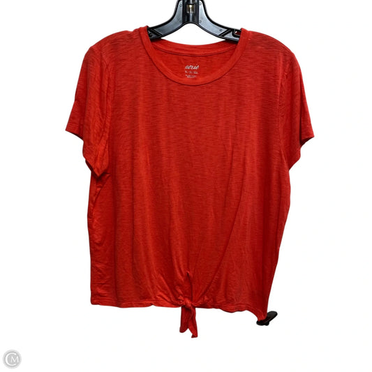 Top Short Sleeve By Aerie In Coral, Size: Xl