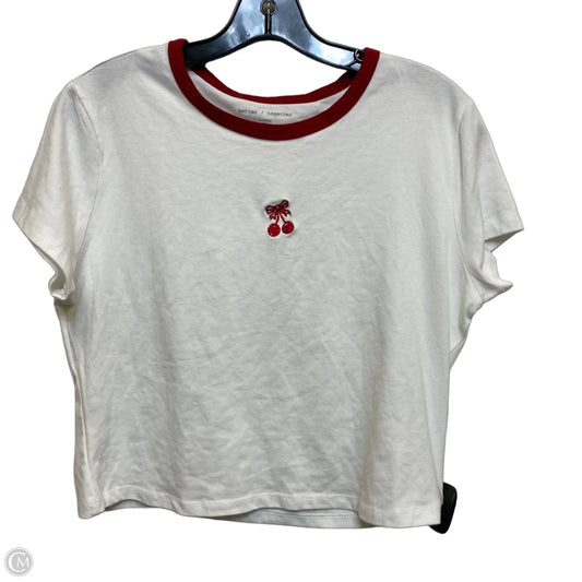 Top Short Sleeve By Better Together In Red & White, Size: Xl