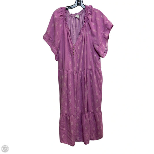 Dress Casual Midi By Wonderly In Purple, Size: 4x