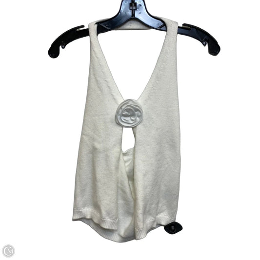 Top Sleeveless By Shein In Cream, Size: S