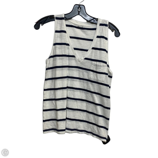 Top Sleeveless By Madewell In Blue & White, Size: Xs