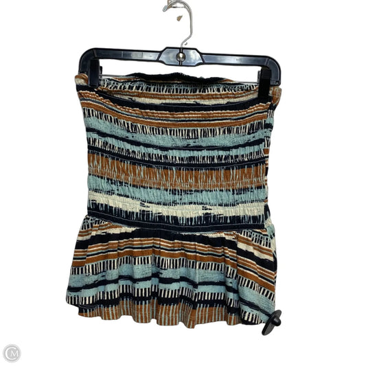 Top Sleeveless By Porridge In Blue & Brown, Size: S