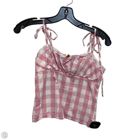 Top Sleeveless By Kimichi Blue In Pink & White, Size: S