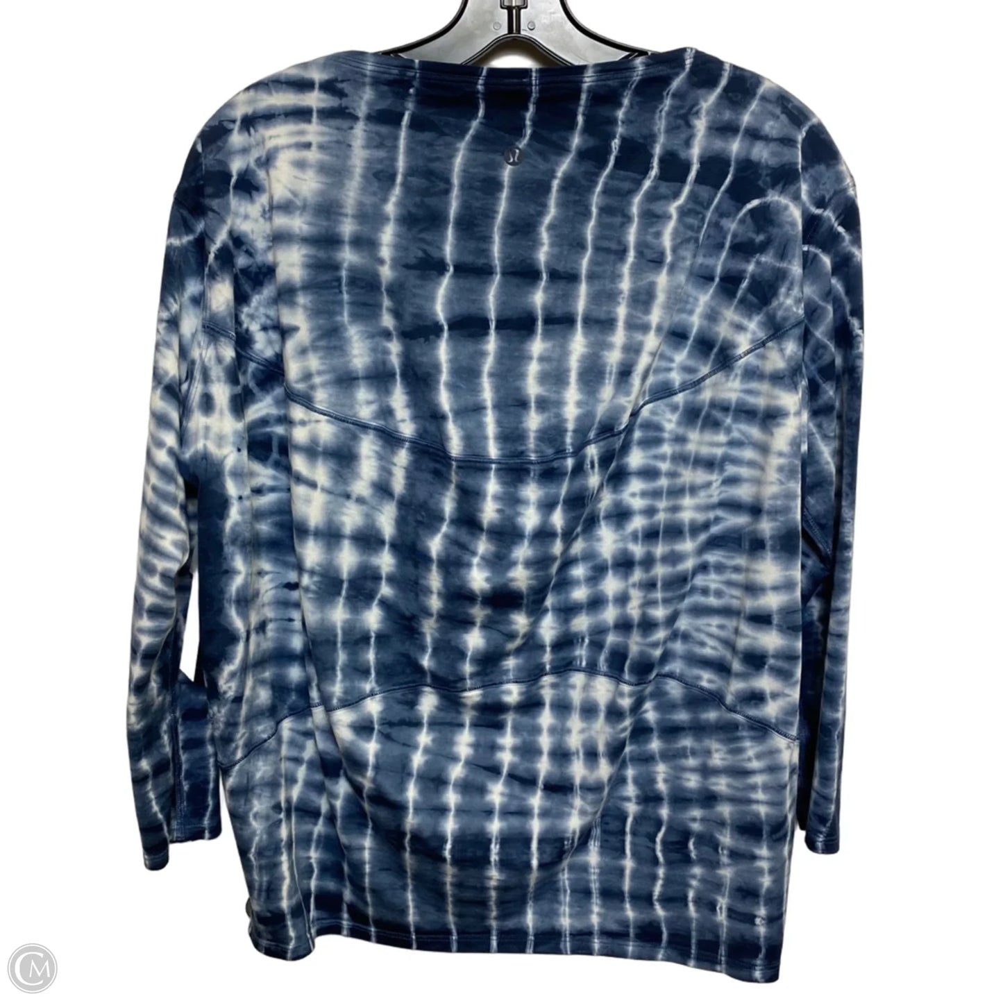 Athletic Top Long Sleeve Crewneck Designer By Lululemon In Blue, Size: S
